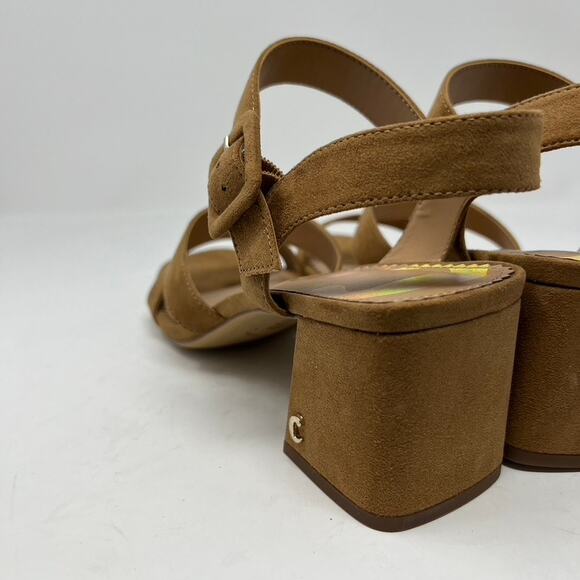 Circus by Sam Edelman Fisher Sandal Open Toe Strappy Faux Suede Heels 10M - Picture 9 of 12